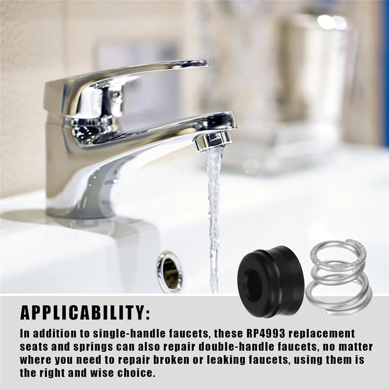 A53Q-RP4993 Faucet Repair Kit 32Pcs- For Delta Compatible, Includes 16 Replacement Seats And 16 Spring Stem Parts