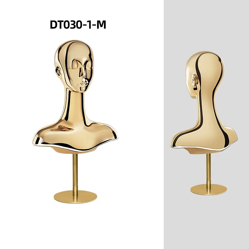 Electroplating Gold or Silver Female Mannequin Head with Bust For  Jewelry Display Stand Hat Wig Scarf Bracket
