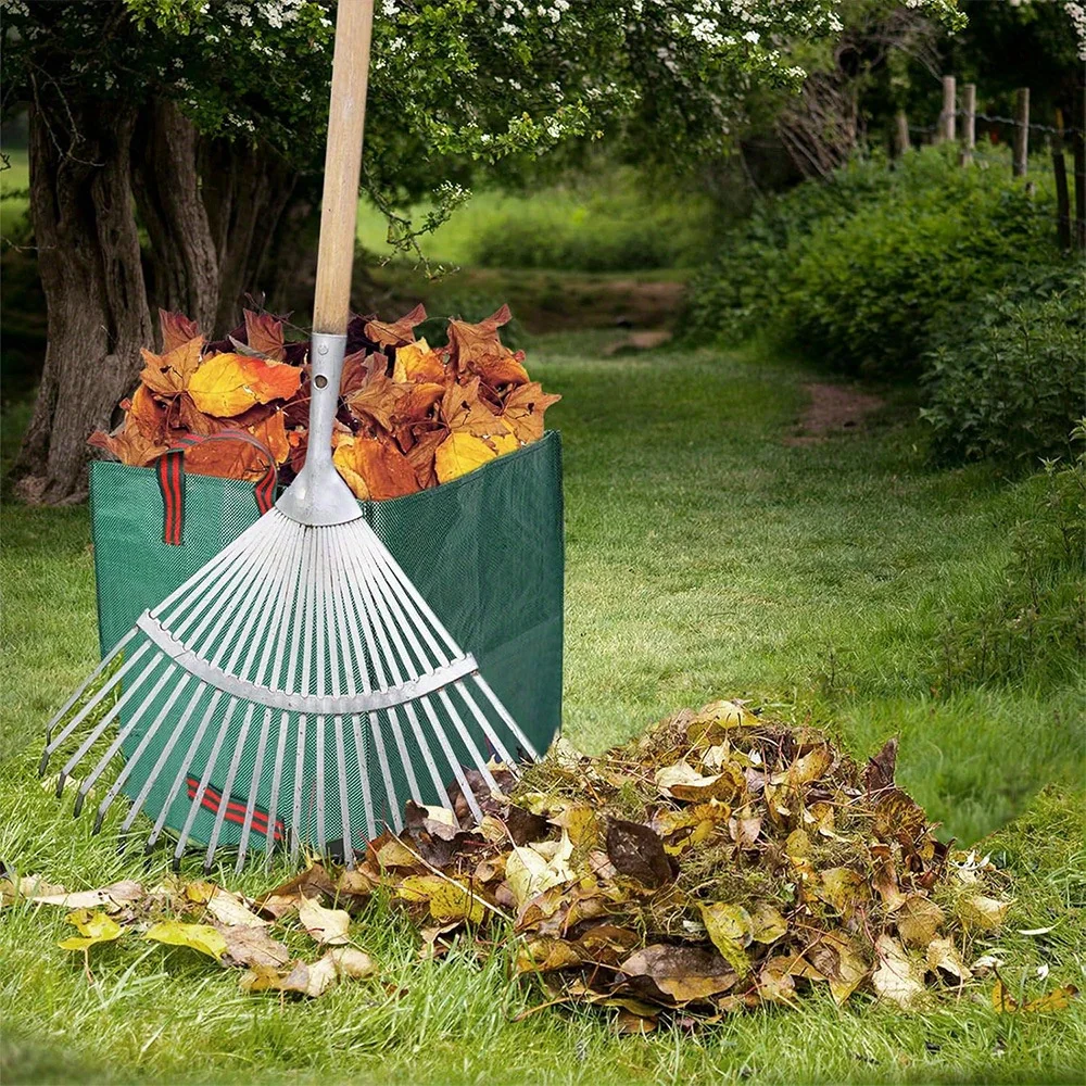 60/125L Heavy Duty Garden Storage Bag, Puncture Resistant Reusable Lawn Leaf Bag with Reinforced Handles,Leaf Collection Bag