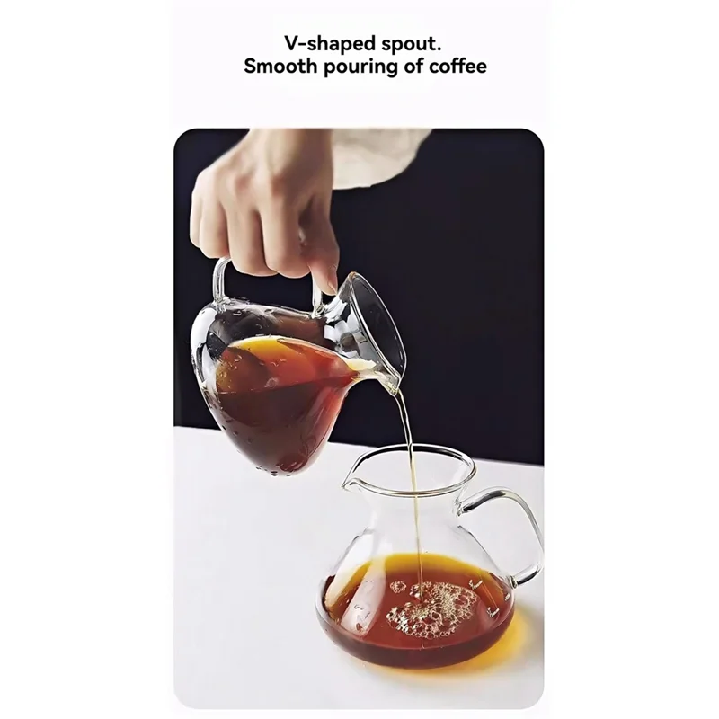 

【FUXQ】Набор для приготовления кофе с чашкой-фильтром для дома или офиса, включая кофейник и весы 300 мл