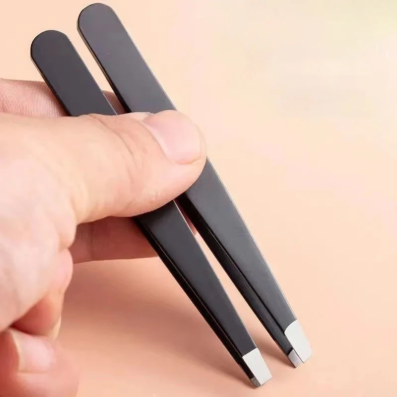 Черный-пинцет-для-бровей-из-нержавеющей-стали-с-наклонными-и-плоскими-кончиками-косметические-инструменты-для-удаления-бровей-и-вросших-волос