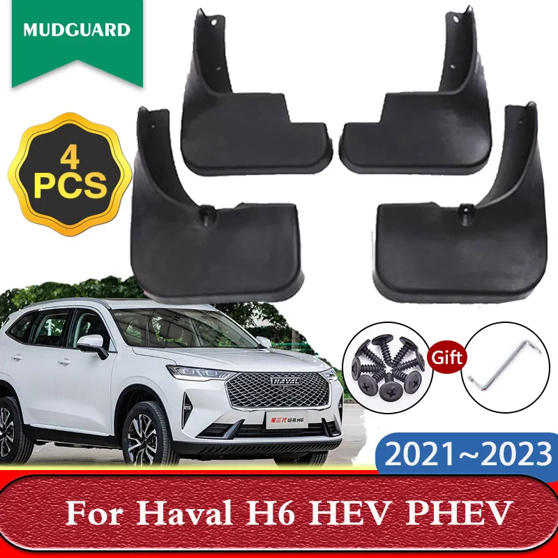 

for Great Wall Haval H6 HEV PHEV 2021 2022 2023 Car Mudflaps Splash Guards Mud Front Rear Wheel Fender Mudguard Accessories 4PCS