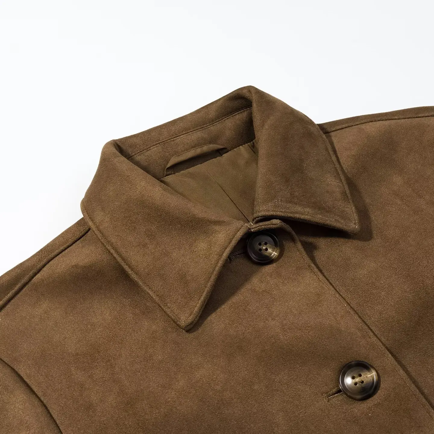 Fashionable Short Velvet Texture Effect Jacket JNLEAOG Women's Autumn New Style Polyester Long Sleeve Button up Coat