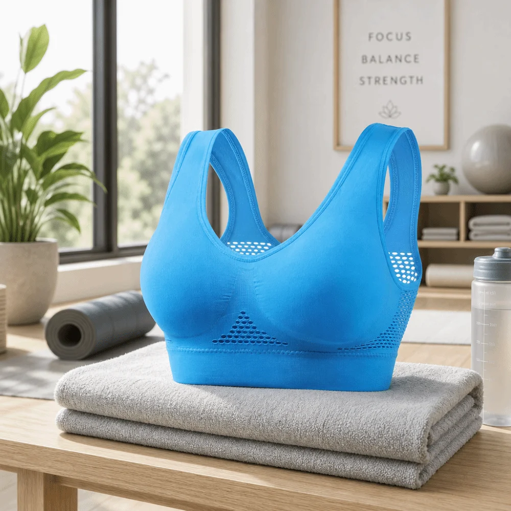 Comfort Hollow Out Sports Yoga Bra Quick-Drying Breathable Wireless Bra Push-Up Mesh Ladies' Underwear Gym Workout