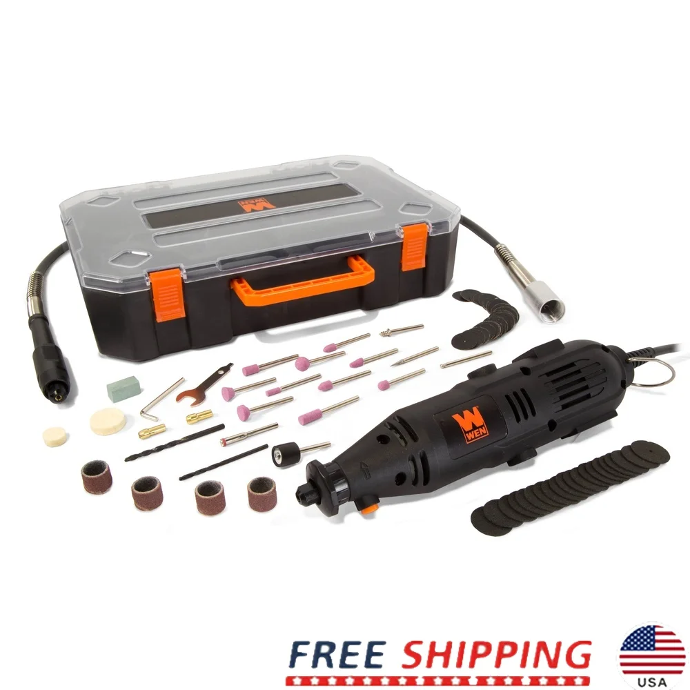 

Вращающийся инструмент с переменной скоростью 1 А и 100 аксессуарами, чехол для переноски гибкого вала, резка, шлифовка, полировка, гравировка