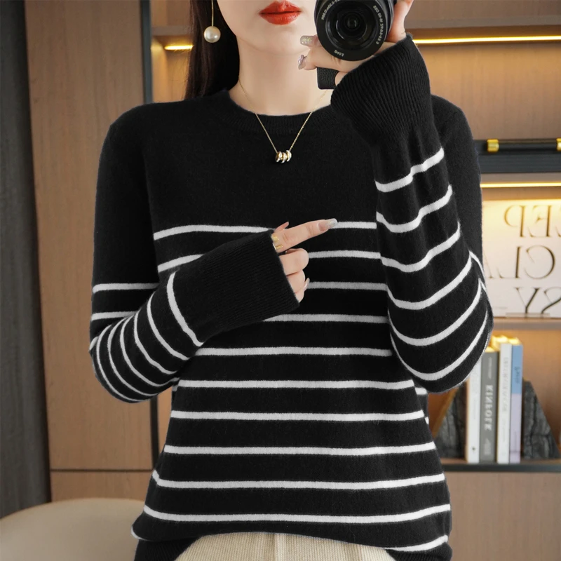 2024 New Autumn and Winter Cashmere Sweater Women  Loose Cashmere Sweater Women Knitted Pullover