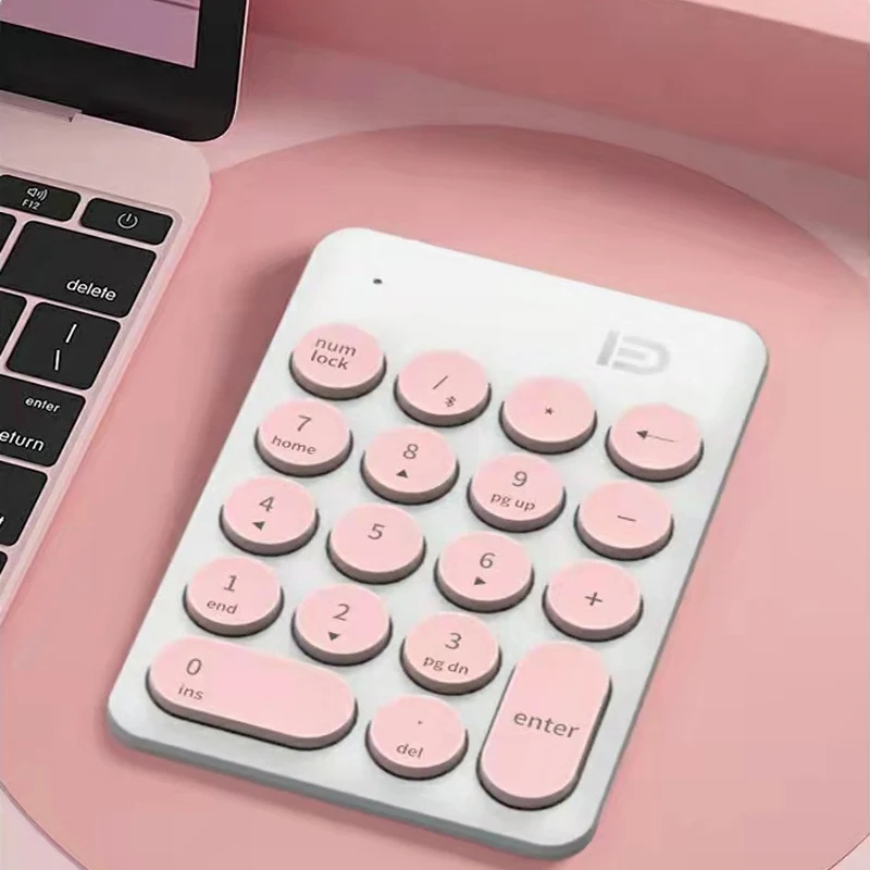 Teclado Numérico Digital Sem Fio, Mini, Bonito, Portátil, Financeiro, Escritório, Moda, Presente