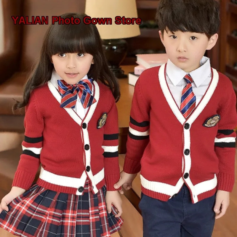 School Uniform Boys Girls Spring Autumn Winter College Style Middle School Class Uniform Kindergarten Set
