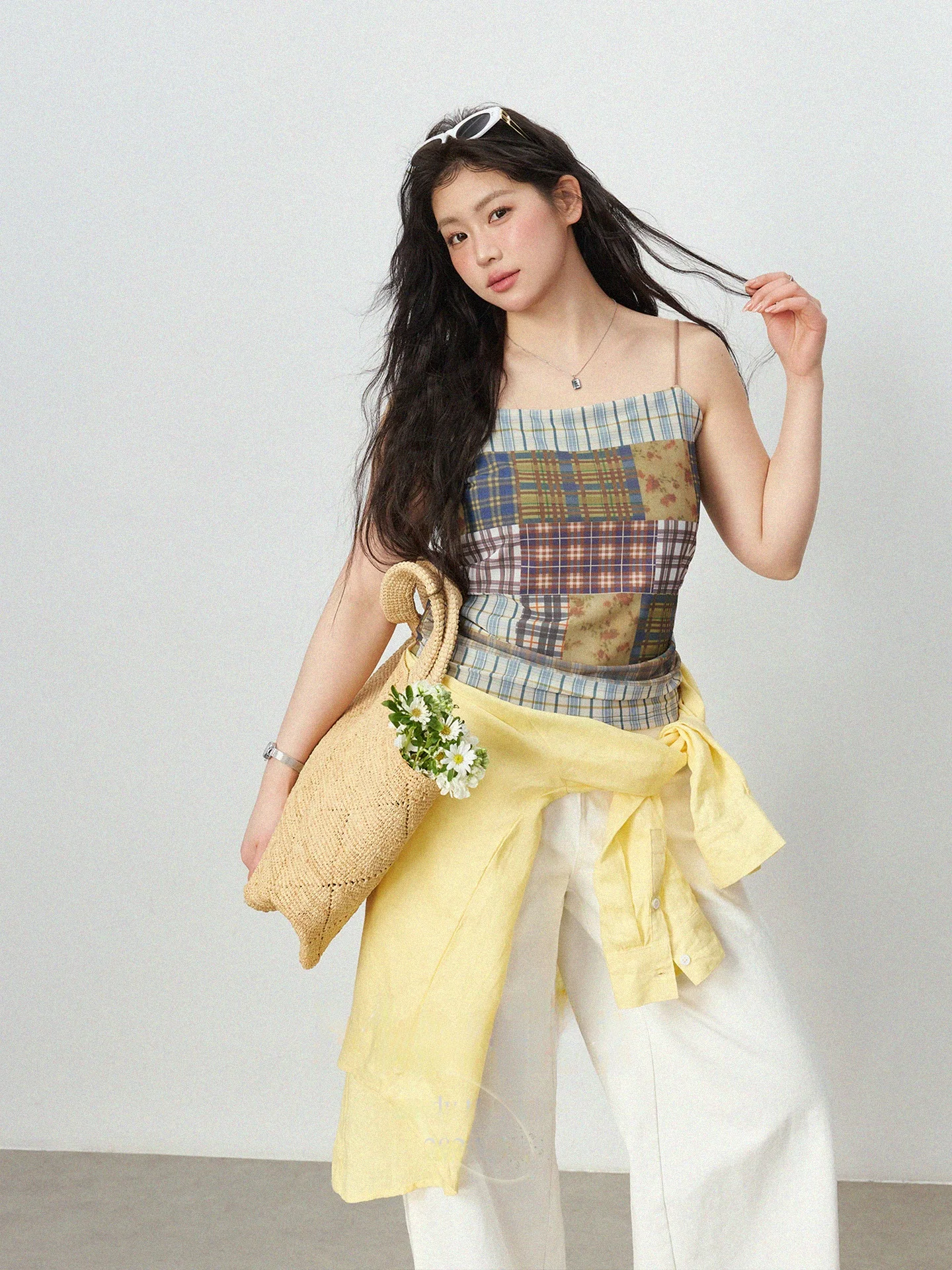 

plus Size Casual Floral Print Tube Top Vest Summer New Style Slimming Outerwear Sleeveless Top for Women plus Size Clothing