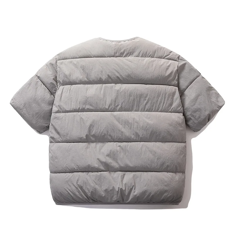 سترات الموضة الكورية الدافئة الرجال والنساء نصف كم سترة جاكيتات الشتاء موضة زوجين القطن سترة مبطنة معاطف الصدريات الدافئة