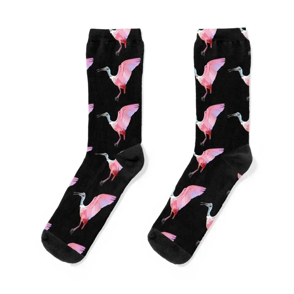 

R is for Roseate Spoonbill Socks compression snow Climbing sport Boy Socks Women's