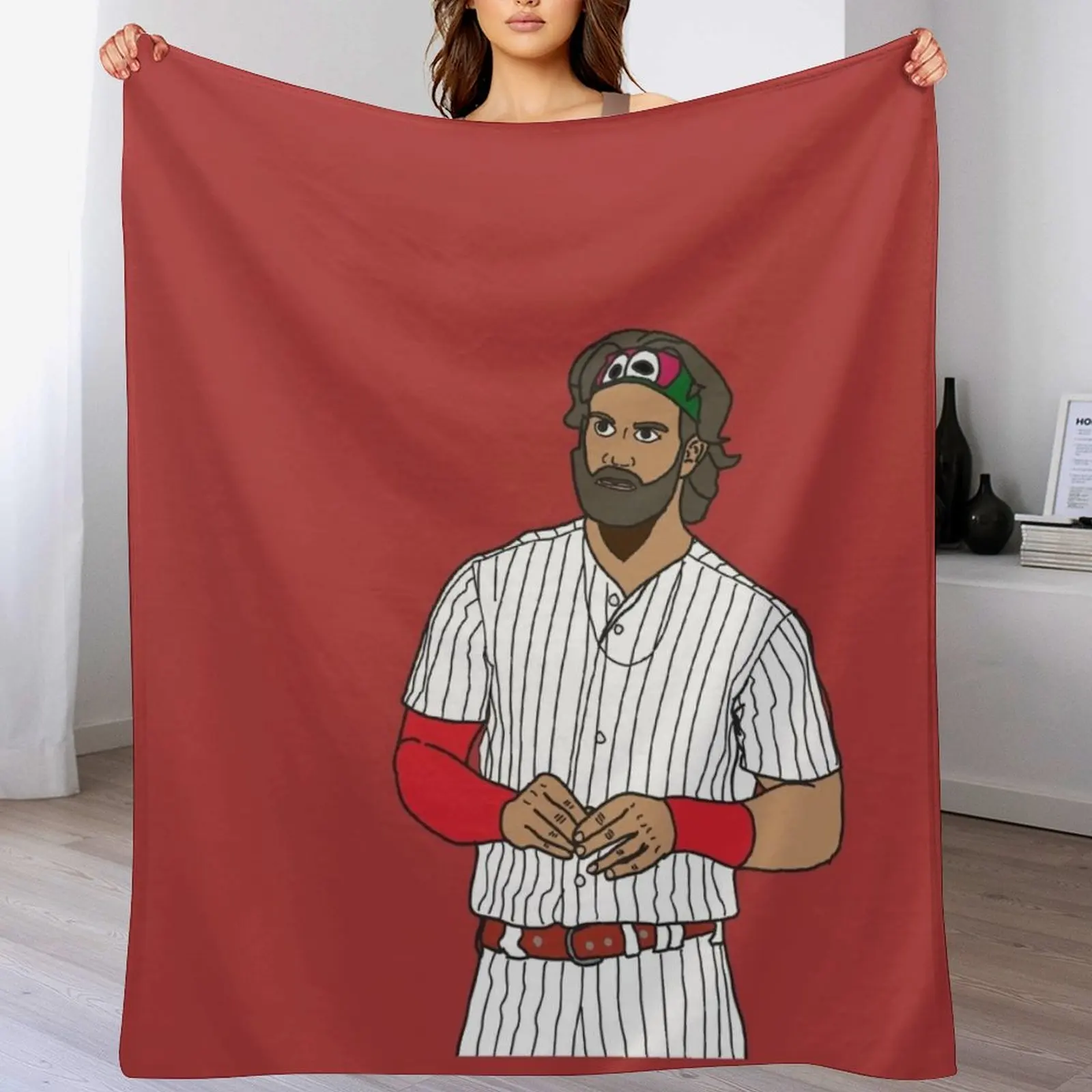 Bryce Harper Throw Blanket Plush Sofa Quilt Large Thins Blankets