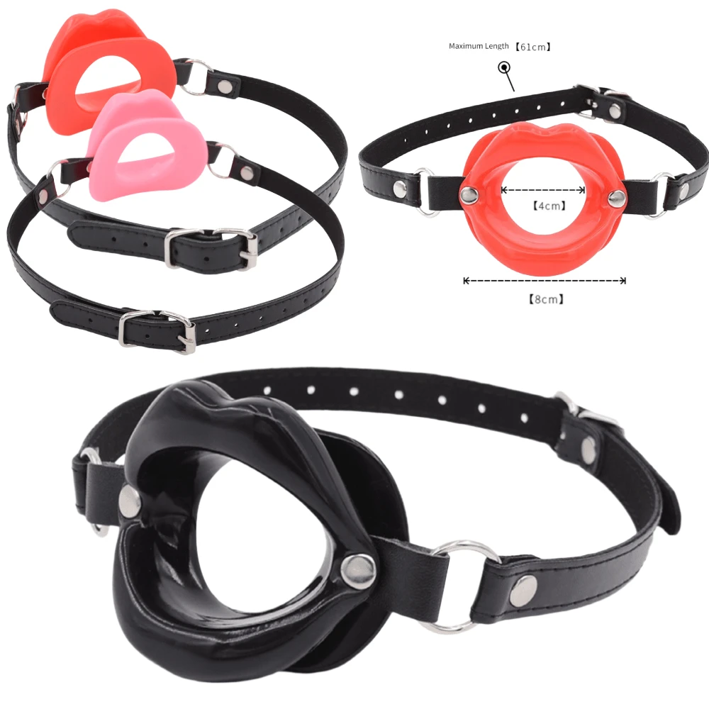 Silicone Oral Fixation Lips Ring Silicone O-Ring Open Mouth Gag for Couples Sex Toys BDSM Bondage Restraint Lips Shape Sexshop