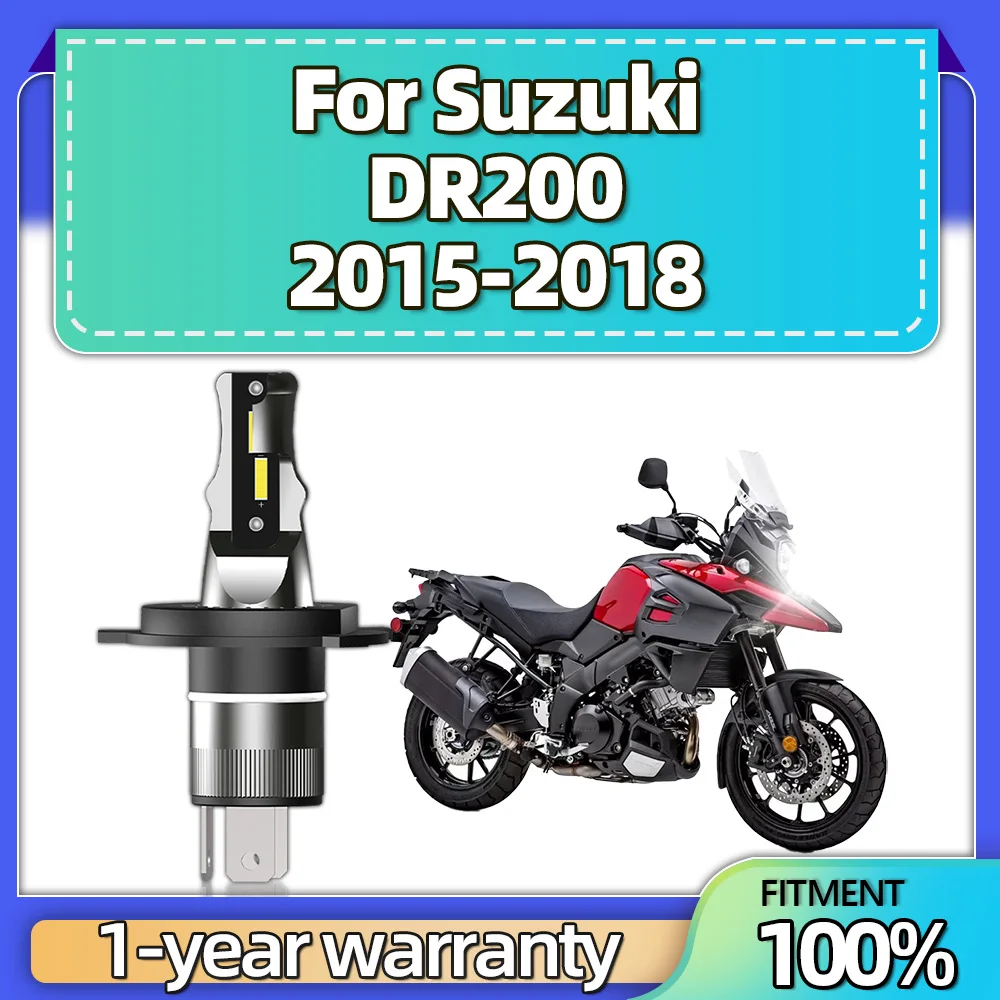 For Suzuki DR200 2015 2016 2017 2018 All In One Design 15000Lm H4 LED Moto Motorcycle Headlight Bulbs CSP 3570 Fanless 12V