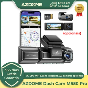 ترقية AZDOME M550 Pro Car DVR Dash Cam 4K 5.8Ghz WiFi 2/3 كاميرات أمامية / مقصورة / خلفية كاميرا GPS للرؤية الليلية لوقوف السيارات أفضل 8 مبيعات شاشة محمولة مقاس 20 بوصة - رقم 5