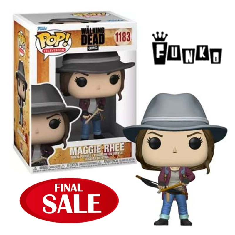Nuevo FUNKO POP! 2026 The Walking Dead - Maggie Rhee # Figura de acción de niña 1183, modelo de colección de juguetes para regalos
