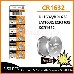 Nowe akumulatory 3V 120mAh CR1632 Coin Cells CR 1632 DL1632 BR1632 LM1632 ECR1632 Lithium Button Battery For Watch Car Remote Key