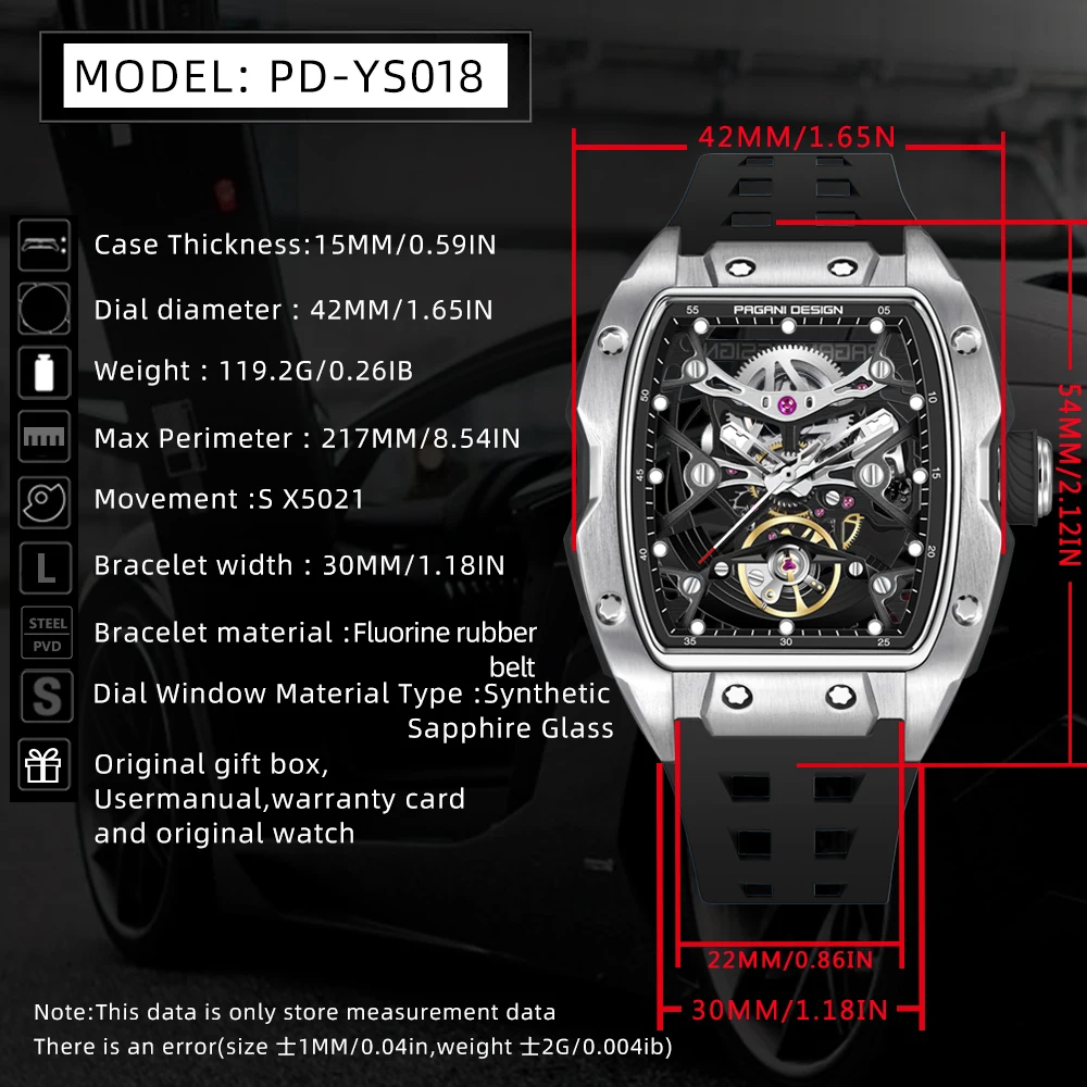 PAGANI DESIGN 2024 NEW Men's Automatic Mechanical Wristwatch Fashion Casual Skeleton Sapphire Stainless Steel Watch for Men