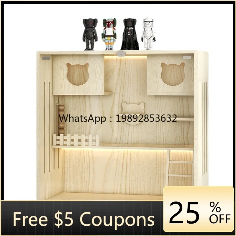 

ZZ Wyj Luxury Cattery Cat House Indoor Pet House Cat Nest Cat Cabinet