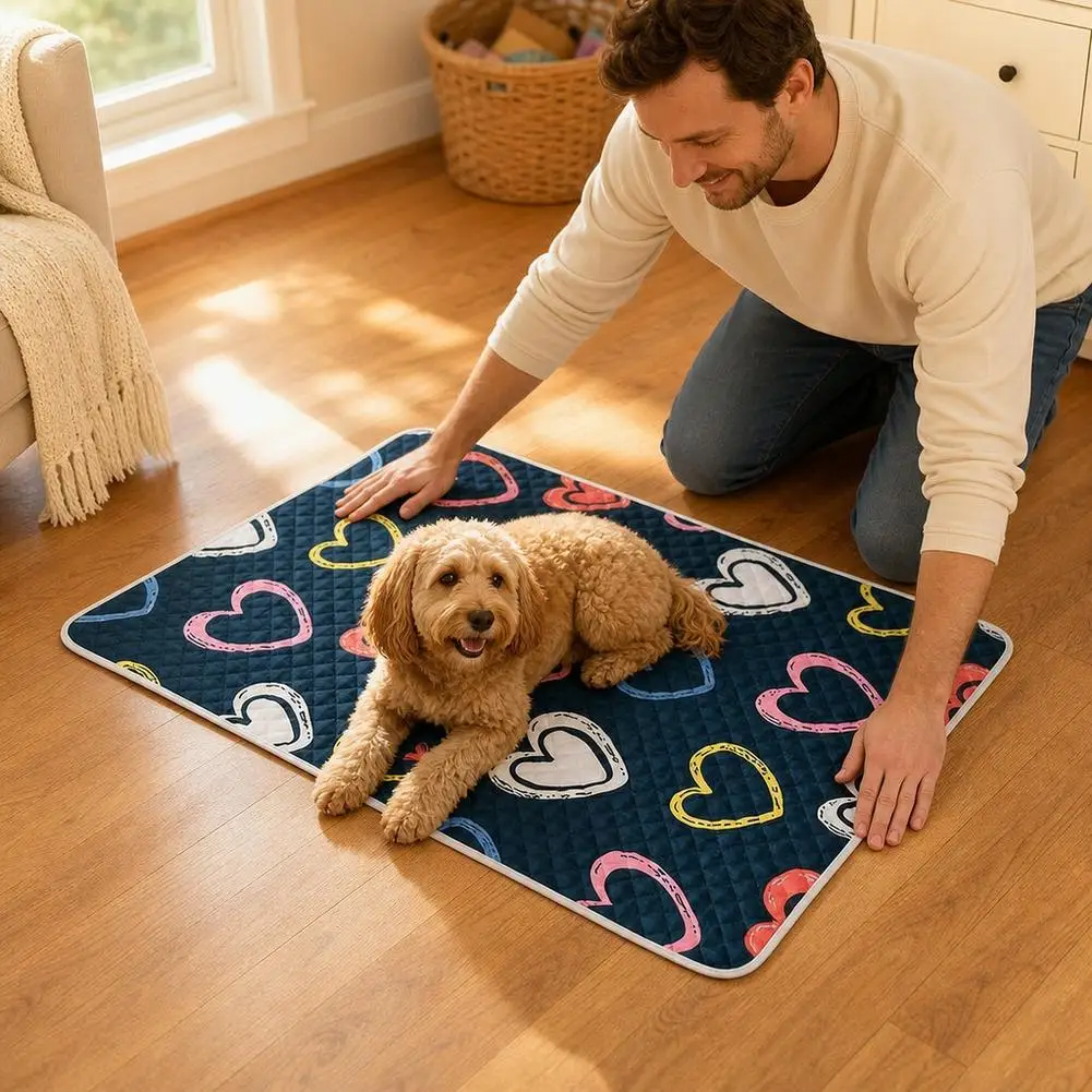 Reusable Pet Pee Pad Washable Dog Training Mat Waterproof Super Absorbent Puppy Odor Control Bedding Sofa Blanket Mattress view 4