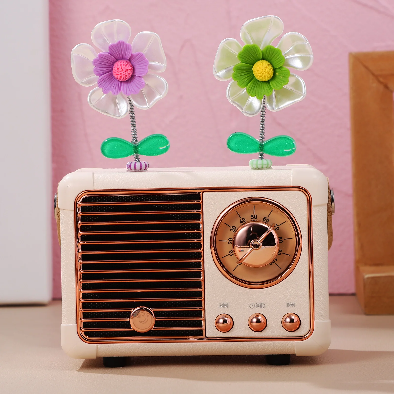 10 Uds. De adornos para coche, soplador de tamaño para mujer, adornos de flores pequeñas de plástico