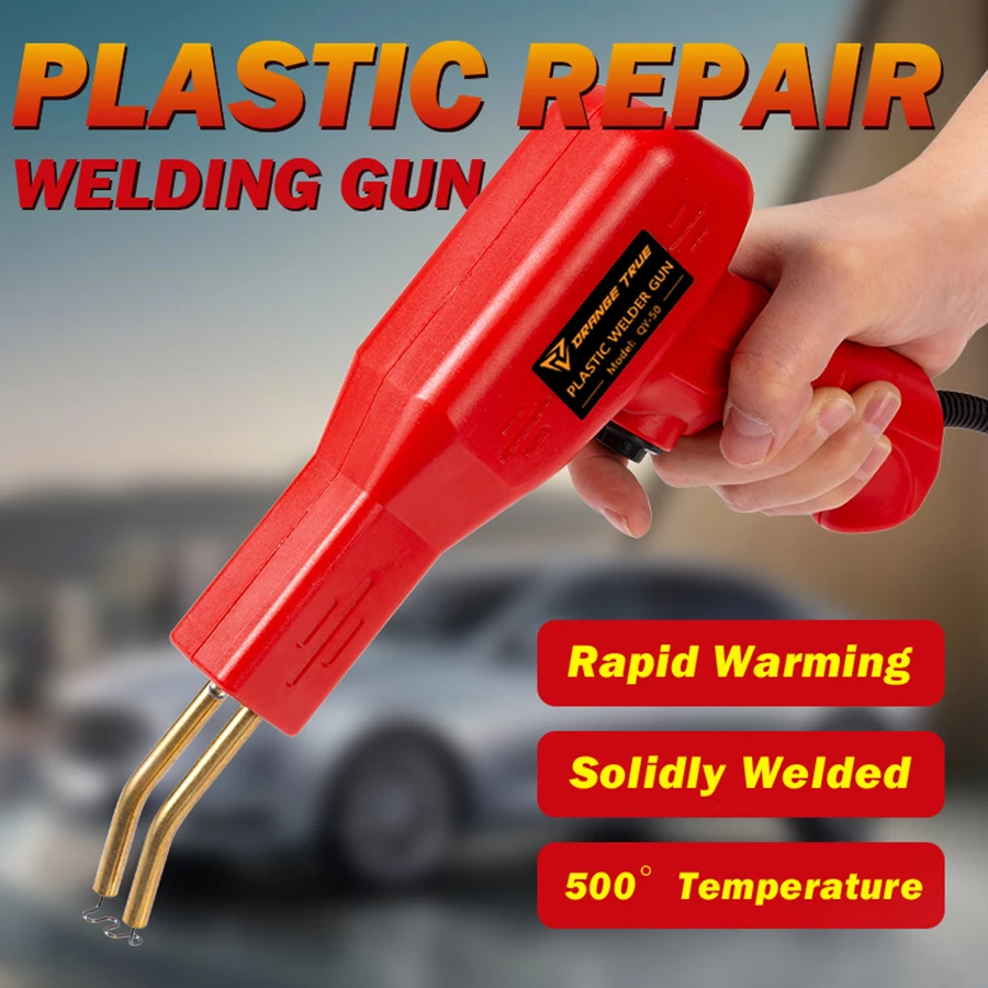 Plastic Welder Hot Nail Gun with 200-800 Nails for Car Bumper PVC Repair Garage Tool Kit  Machine Welding