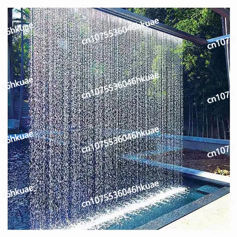 DC Water Curtain Flow Waterfall, Waterfall Fountain Equipment, Waterfall Landscape, Garden Water Feature Wall