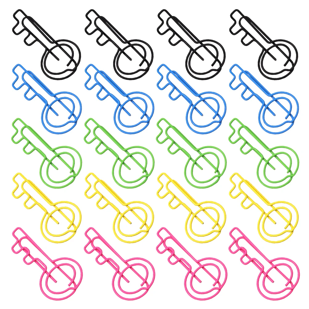 

50pcs Key Shaped Paper Clips Metal Office Supplies Novelty Planner Clips for Documents Files ganization Decorative Wire Bookmark