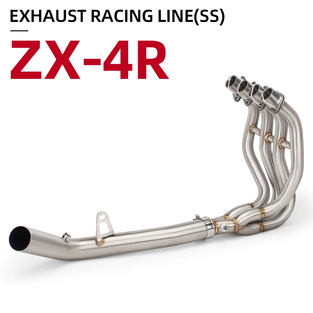 For Kawasaki ZX4R ZX4RR System Escape Slip On Front Tube Link Pipe Connect Original full Motorcycle Exhaust System