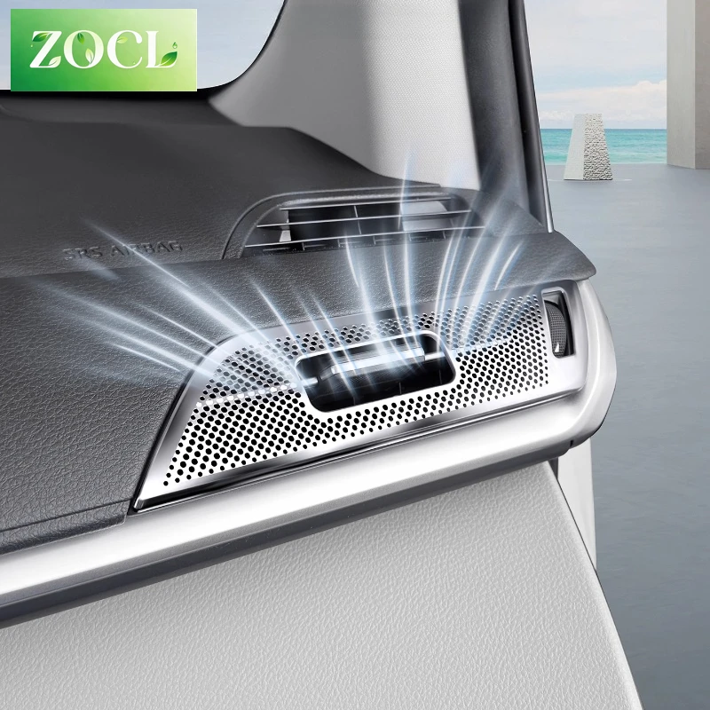NewFor Toyota Sienna/Granvia Central Control Air Outlet Mask Stainless Steel Dust Cover Supplies Body Kits Interior Accessories