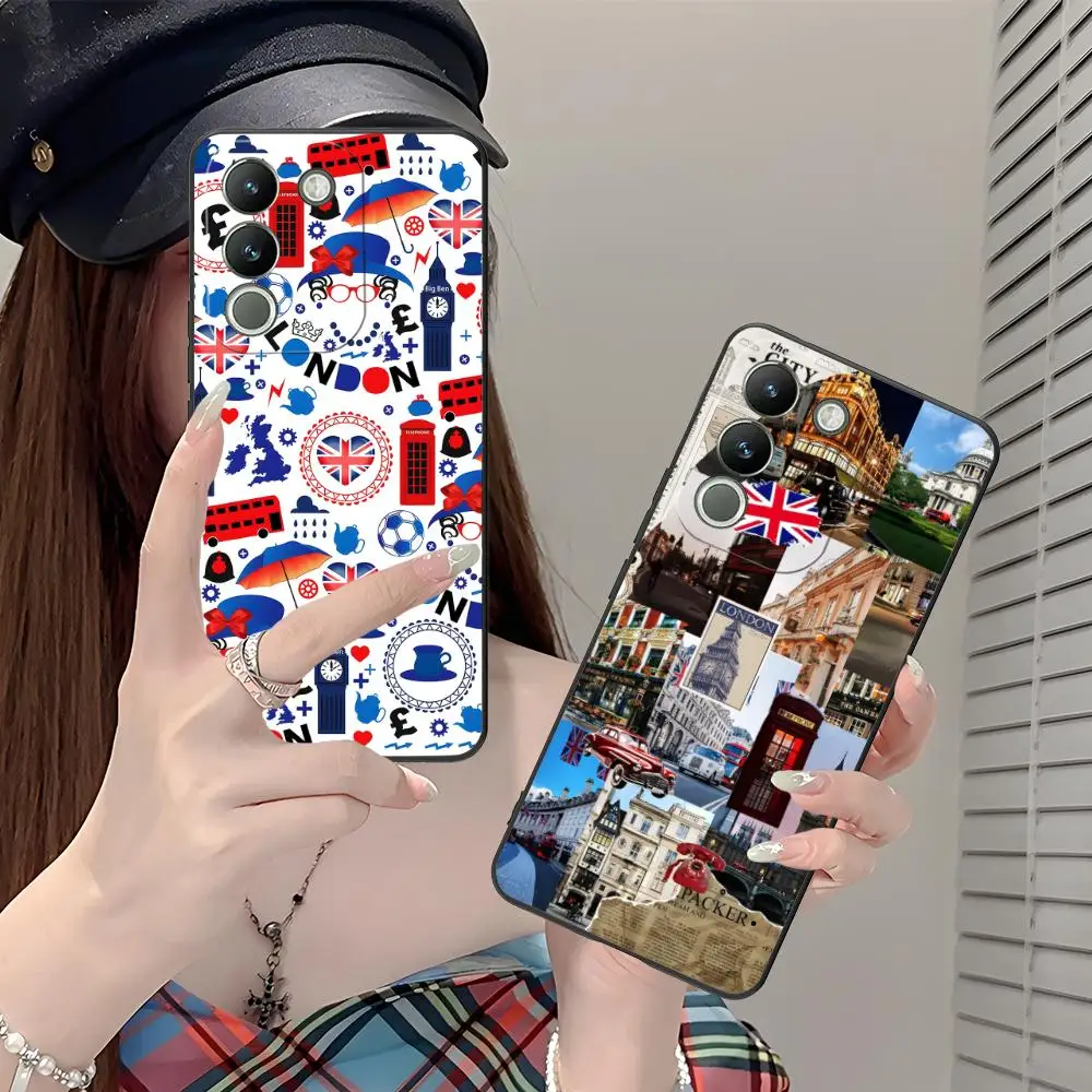 

Чехол для телефона с британским флагом Великобритании для VIVO V60 V50 V40 V30 V29 V27 V25 V23 Pro Lite 5G, чехол с красочным принтом, роскошный чехол