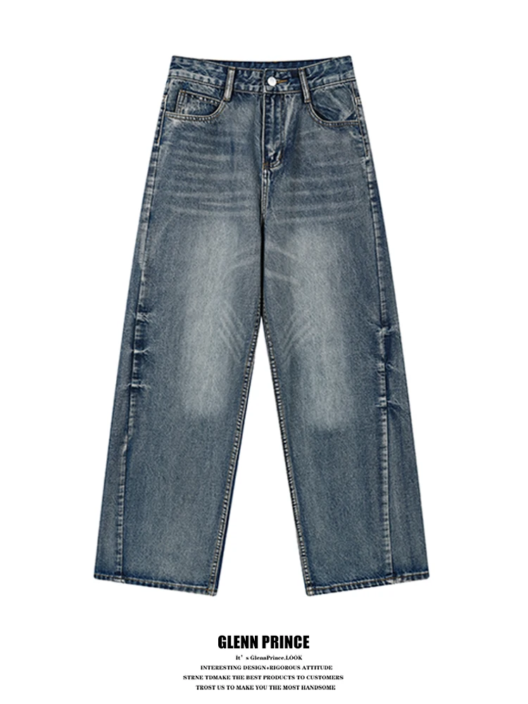 

Мужские джинсы свободного кроя CleanFit с прямыми штанинами, повседневные, модные, весенние, из денима, молодежные, популярные, хлопок/полиэстер