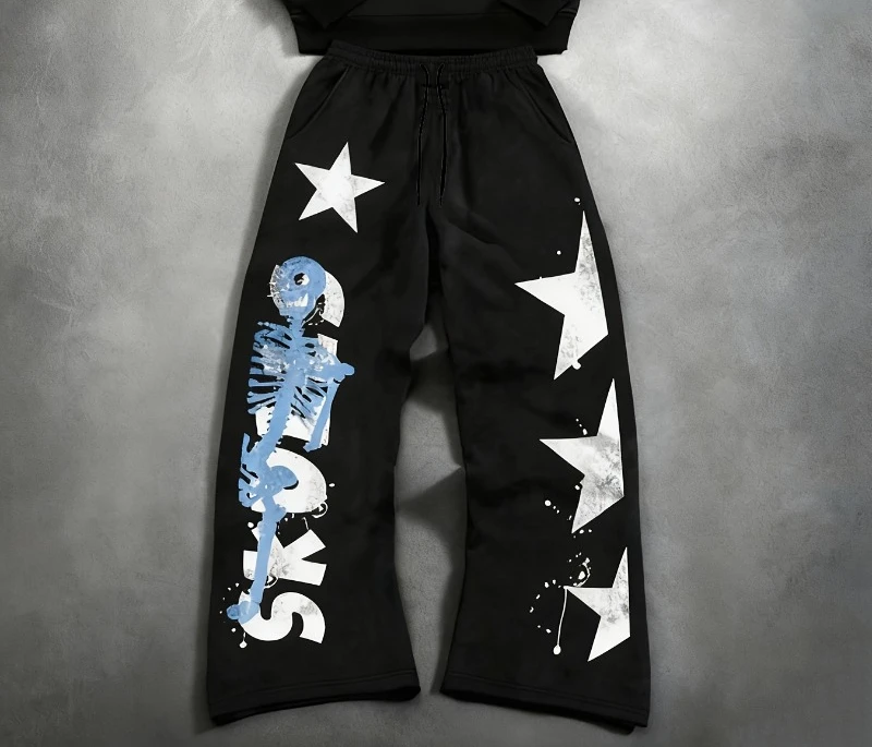 

Print Casual Sports Pants with Drawstring Elastic Waist Elastic Waist Sports Trousers, Women's Activewear Comfortable 280g