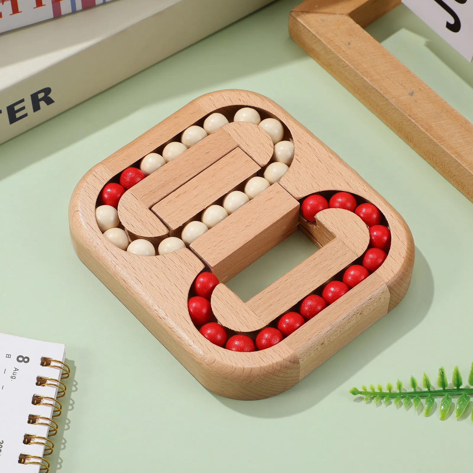 Wooden Bead Maze Toy – Flat Rolling Puzzle for Cognitive Training, Dementia Support & Kids’ Fine Motor Skills