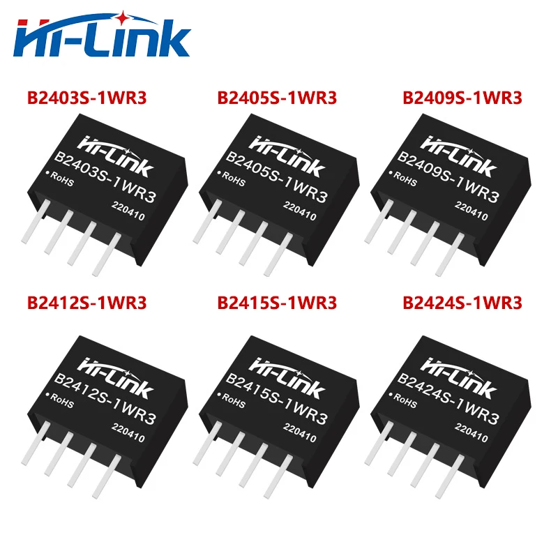 Free Shipping 10pcs/lot Mini B2403S-1WR3 Hi-Link Step Down 1W 24V to 3.3V 303mA DC DC Power Supply Module Consumer Electronics