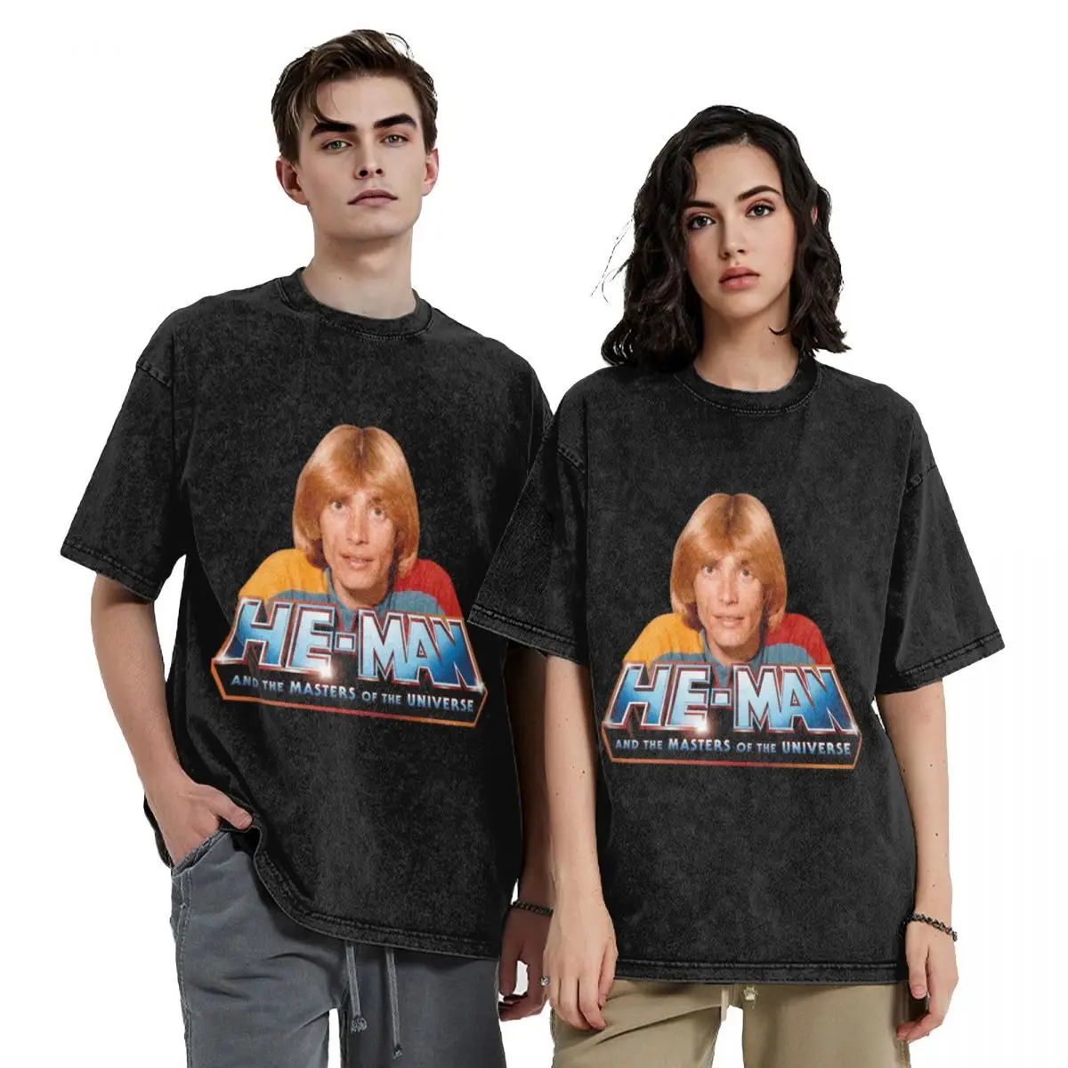 تي شيرت He D Angelo Retro Cool A Vintage كبير الحجم #5