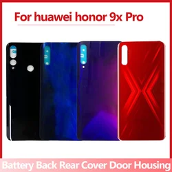 Tested New For huawei honor 9x Pro Battery Cover Glass Rear Door Case For honor 9x battery cover 9x Pro Back battery Cover