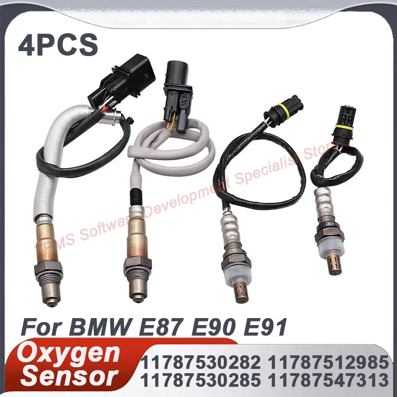 

4PCS Upstream+Downstream Lambda O2 Oxygen Sensor For BMW E87 E90 E91 11787530282 11787512985 11787530285 11787547313