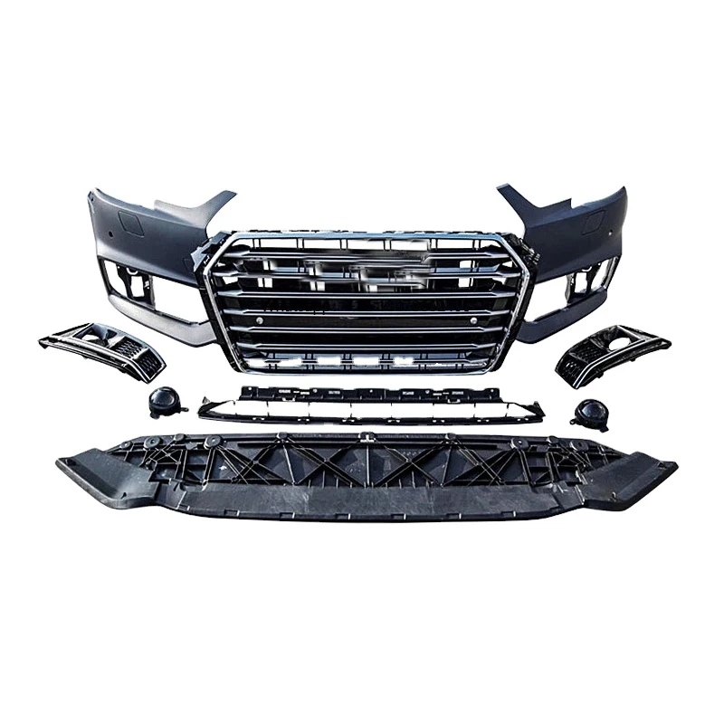 

Car Bodikits High Quality PP Material Auto Modified Front Bumper with Grill for A4 B9 S4 New Style Body Kit 2017 2018 2019