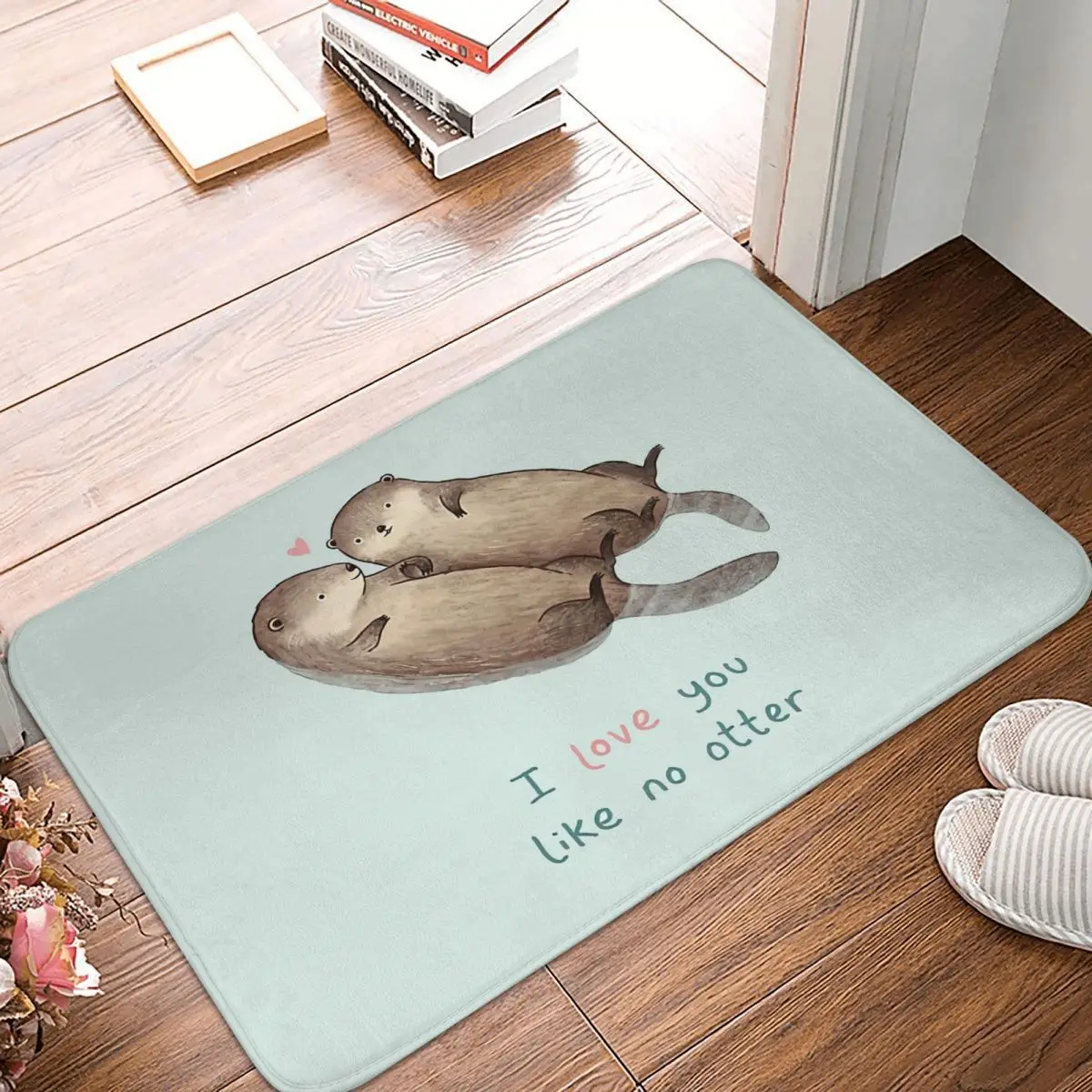 I Love YouBathroom Mat Otter Pet Lover Doormat Living Room Carpet Balcony Rug Home Decor