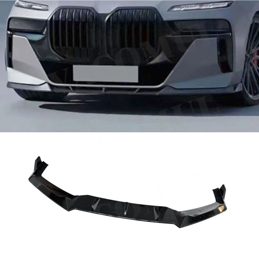 

For BMW 7 Series G70 Sport 2023+ ABS Front Lip Spoiler Front Chin Spoiler Splitter Diffuser Cover Guard Tuning Protector