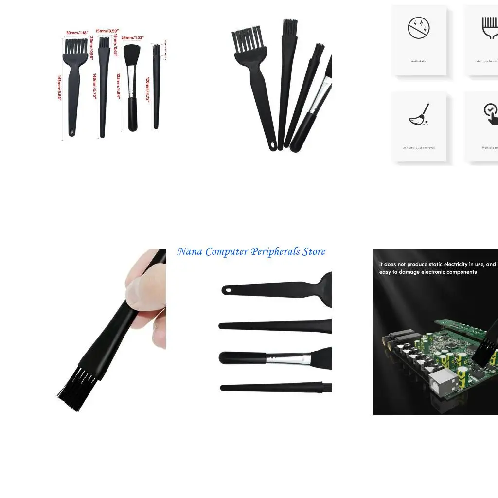 

F68C Essential 4/5 Piece Antistatic Brush Set для эффективной очистки и обслуживания камеры клавиатуры компьютер