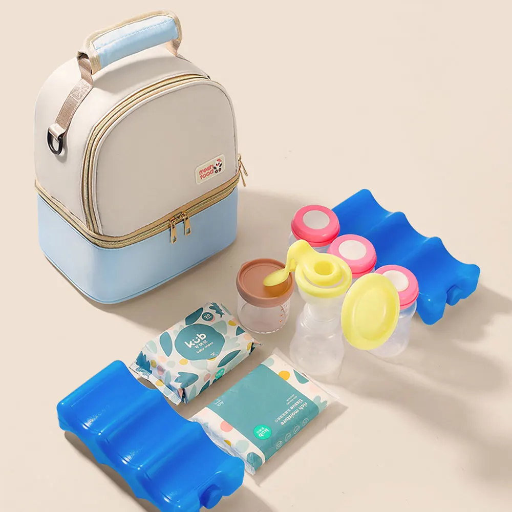 Baby Mommy Storage Bag Food Breast Pump Thermal Bag Outdoors Feeding Bottle Backpack Fresh Preservation Lunch Bags For Women