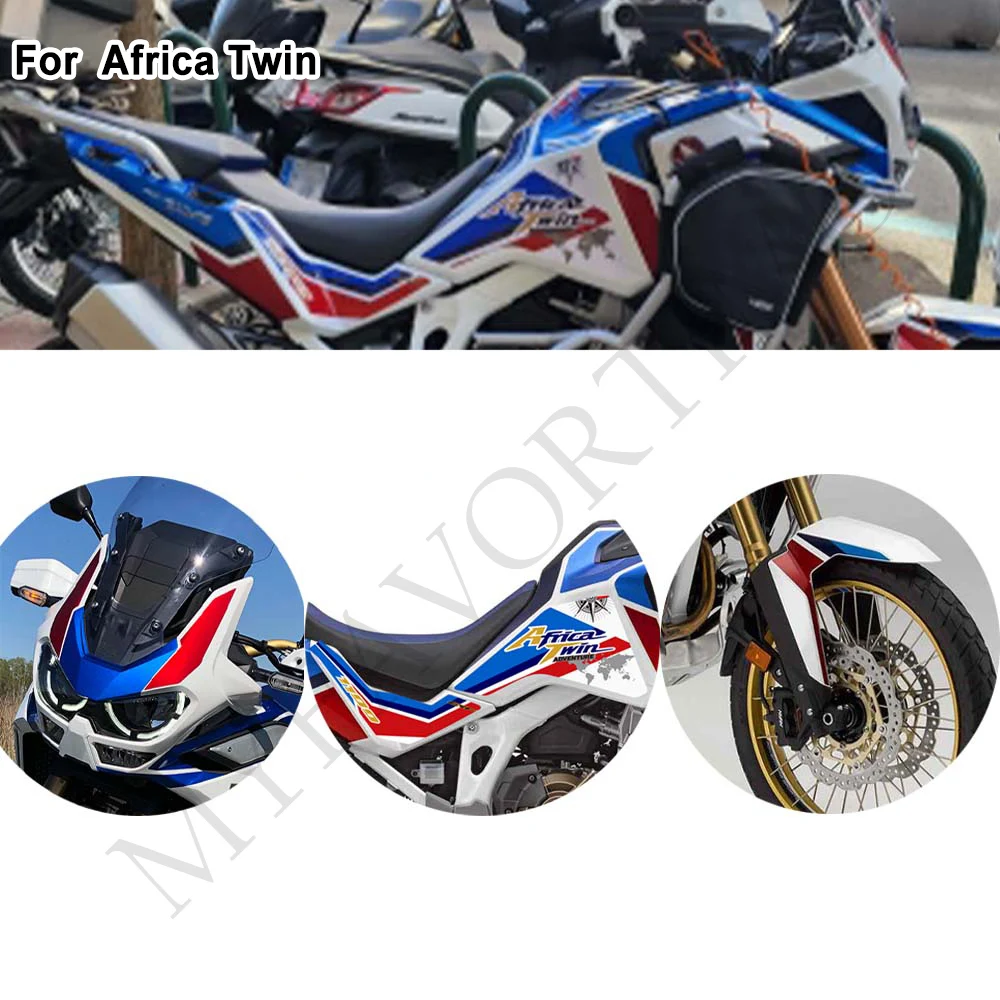 Für honda crf1100 crf 1100l 1100 l l1 l2 afrika twin adventure sport motorrad tank pad seiten schutz aufkleber set