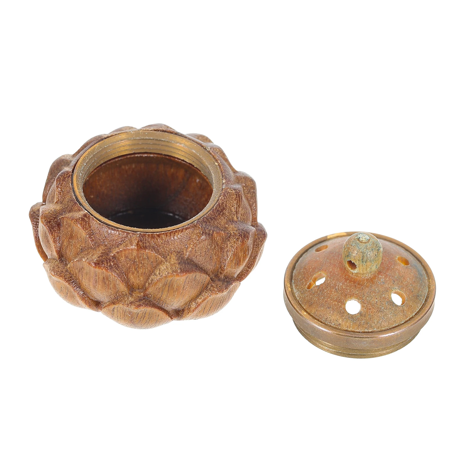 

Natural Wood Diy Keyring Sachet Box Pendant Lightweight Durable Hollow Carved Aromatherapy Diffuser Decor For Bag Backpack