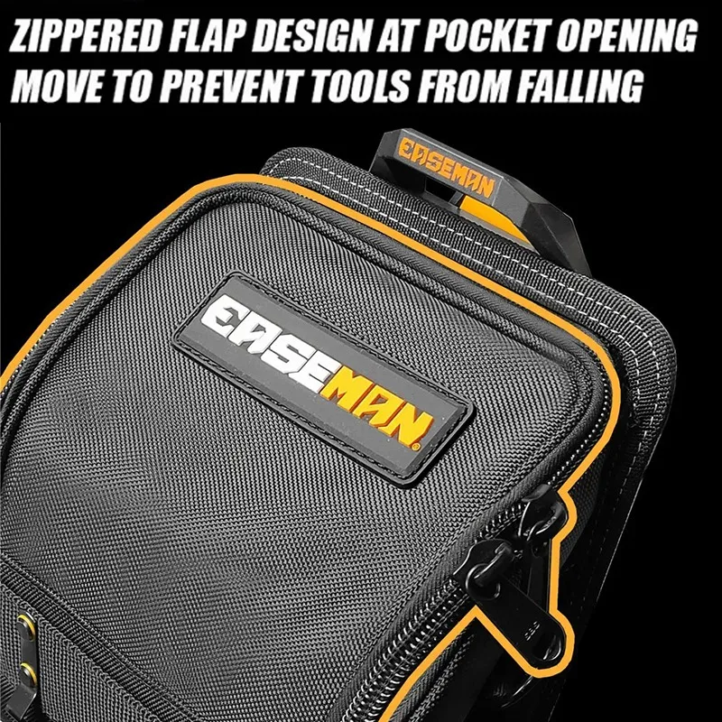 EASEMAN Heavy Duty Quick Hanging Tool Bag with Zipper Professional Tools Organizer Portable Electrician Accessories Man Gift