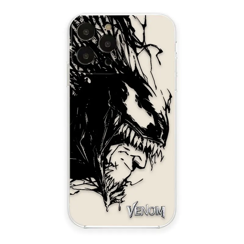 

Marvel Hero Venom Deadpool Comics Clear Phone Case For VIVO S1 V20 SE V21 V21E V23 V23E V25 V27 V27E V29E V30E V40 Y02 Y03 Case