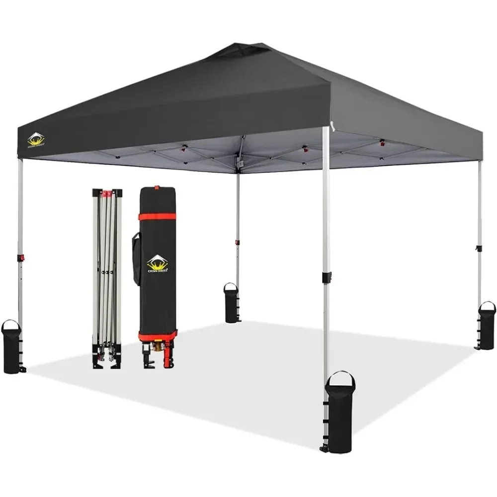 Gazebo tienda de campaña con cerradura central patentada, toldo de bolsa de almacenamiento de nuevo diseño, 10x10