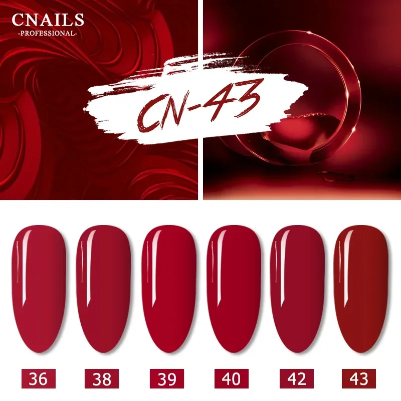 CNails Hot Nail Gel Polish Red Series 8ML Nail Art Varnish Soak Off Milky Top Coat Semi Permanent UV LED Nail Gel Jelly Polish