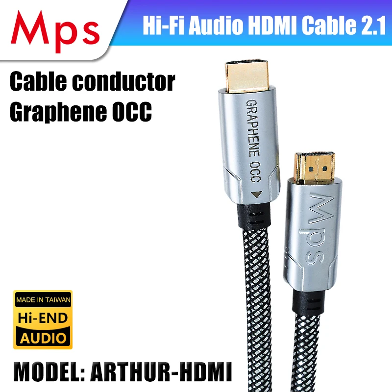 HiFi Mps ARTHUR graphene copper hdmi 2.1 digital audio cable Supports iis/i2s/eARC audio transmission 8k60Hz HD image quality